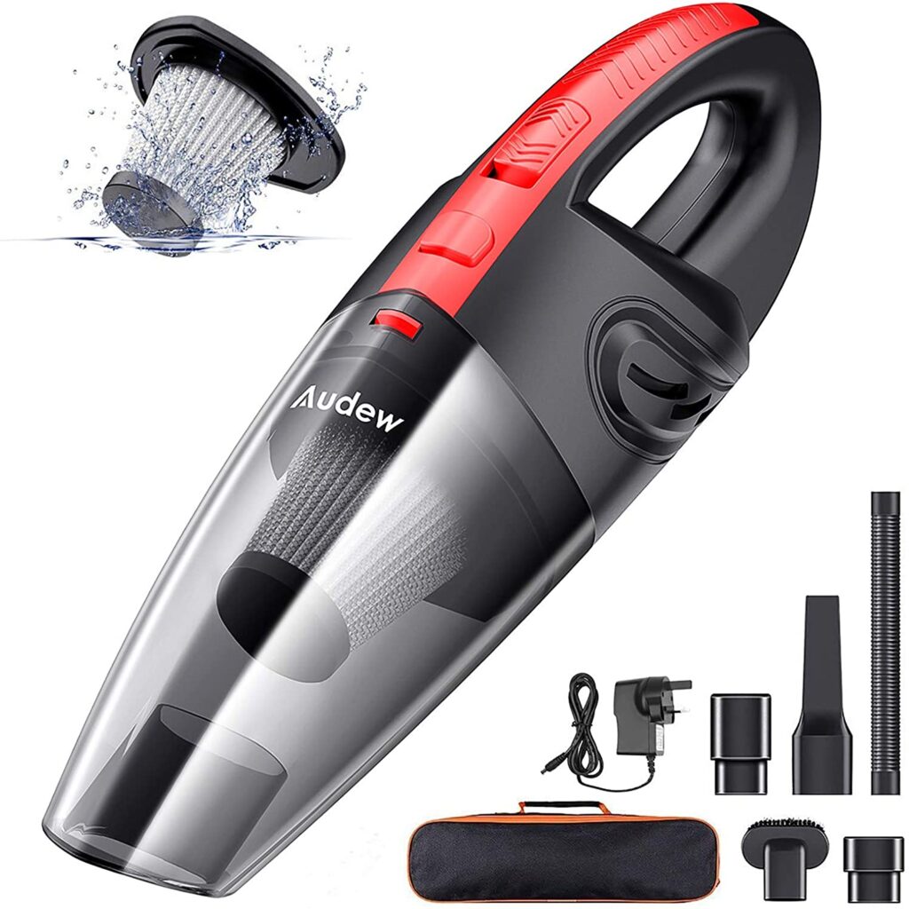 Audew Handheld Vacuums Cordless, Portable Handheld Vacuum Cleaner with Powerful Suction