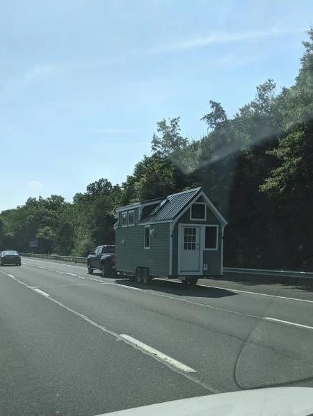 JebenKurac on Reddit spotted this THOW being transported by Matt of Tiny House Delivery Company.